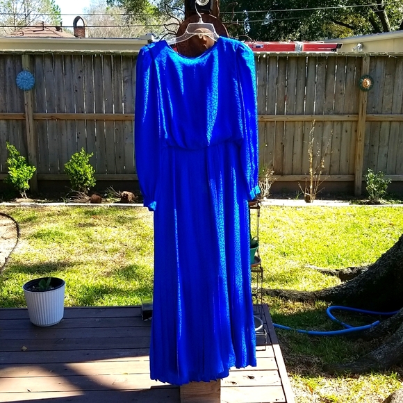 👀Vintage👀 Raul Blanco 💙silk dress 💙 8 - Picture 1 of 7